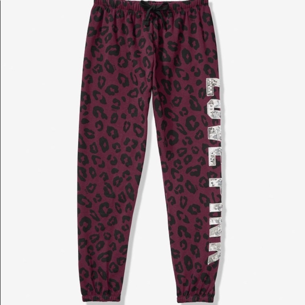 VICTORIA SECRET PINK BLING LEOPARD STYLE PANTS 💕